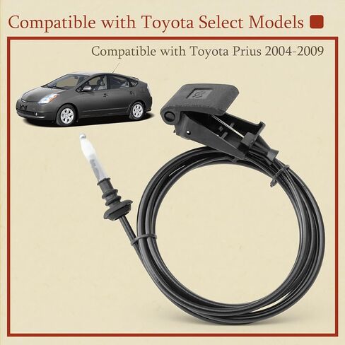 كابل تحرير غطاء المحرك 912-070 متوافق مع Toyota Prius 2004 2005 2006 2007 2008 2009 كابلات تحرير مزلاج الغطاء الأمامي مع استبدال المقبض 53630-47030 5363047030 912070 in Kuwait