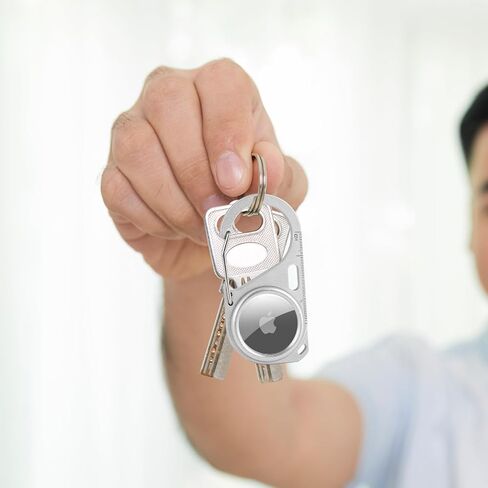 سلسلة مفاتيح حامل AirTag، حافظة Airtag واقية مع حلقة معدنية، حافظة Airtag مقاومة للصدمات للغاية مع مشبك زنبركي، ملحق Airtag للمفاتيح والحيوانات الأليفة والأمتعة وحقائب الظهر in Kuwait