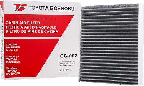 Toyota Boshoku (TB) Cabin Air Filter, Engineered as Direct Replacement of 87139-58010 Fits 2018-2024 Toyota Camry 2.5L GAS; 2018-2026 Camry 2.5L HYBRID; 2016-2022 Lexus RX350 3.5L GAS in Kuwait
