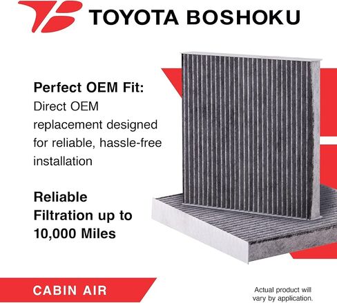 Toyota Boshoku (TB) Cabin Air Filter, Engineered as Direct Replacement of 87139-58010 Fits 2018-2024 Toyota Camry 2.5L GAS; 2018-2026 Camry 2.5L HYBRID; 2016-2022 Lexus RX350 3.5L GAS in Kuwait