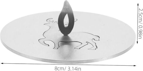 COHEALI Stainless Steel Round Shade Topper Elk Pattern Cover Enhances Aesthetic Appeal and Scented Candles and Wind in Saudi Arabia