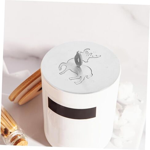 COHEALI Stainless Steel Round Shade Topper Elk Pattern Cover Enhances Aesthetic Appeal and Scented Candles and Wind in Saudi Arabia