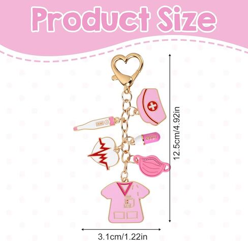 Nurse Gifts for Women Keychain, Nursing Gift for School Nurses Student Graduation Future Medical Practitioner Registered Nurse Appreciation Female Nurses Day Week Christmas Gifts Accessories in Saudi Arabia