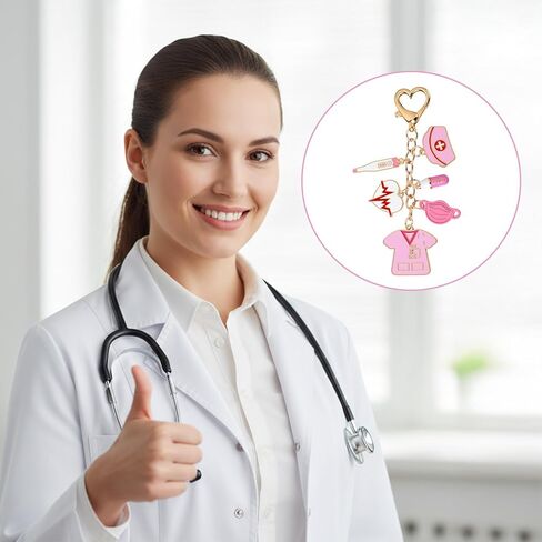 Nurse Gifts for Women Keychain, Nursing Gift for School Nurses Student Graduation Future Medical Practitioner Registered Nurse Appreciation Female Nurses Day Week Christmas Gifts Accessories in Saudi Arabia
