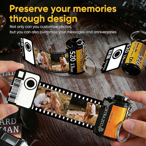 سلسلة مفاتيح SOUFEEL Film Roll Keychain مخصصة مع صورة شخصية لهدايا بكرة ذاكرة الكاميرا لذكرى عيد الميلاد in Kuwait
