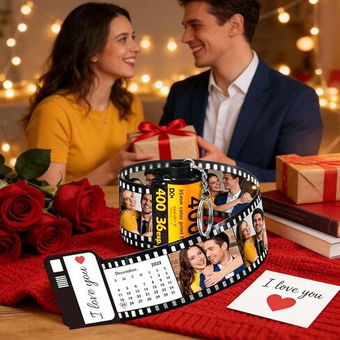سلسلة مفاتيح SOUFEEL Film Roll Keychain مخصصة مع صورة شخصية لهدايا بكرة ذاكرة الكاميرا لذكرى عيد الميلاد in Kuwait