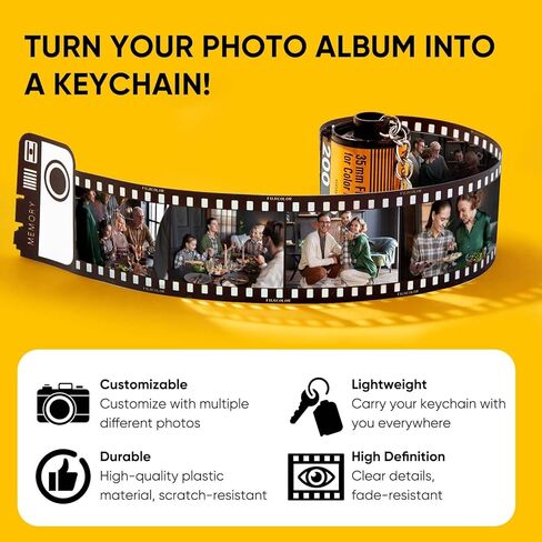سلسلة مفاتيح SOUFEEL Film Roll Keychain مخصصة مع صورة شخصية لهدايا بكرة ذاكرة الكاميرا لذكرى عيد الميلاد in Kuwait