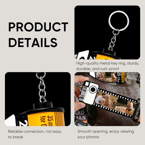 سلسلة مفاتيح SOUFEEL Film Roll Keychain مخصصة مع صورة شخصية لهدايا بكرة ذاكرة الكاميرا لذكرى عيد الميلاد in Kuwait