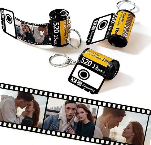 سلسلة مفاتيح SOUFEEL Film Roll Keychain مخصصة مع صورة شخصية لهدايا بكرة ذاكرة الكاميرا لذكرى عيد الميلاد in Kuwait