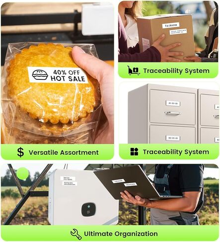 شريط أبيض مصفح 18 مم 0.7 بديل لشريط صانع الملصقات Brother TZe-241 متوافق مع P-Touch TZ TZe 3/4 بوصة أسود على أبيض TZE241 لـ PT-D400 PTD410 PTD600 PT-D610BT عبوات Wonfoucs، 4 عبوات in Kuwait