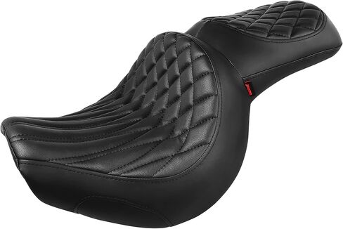 استبدال مقعد الدراجة النارية من الجل المريح لـ Kawasaki 2006-later Vulcan 900 Classic/Classic LT 2007-later Vulcan 900 وسادة إسفنجية سميكة إضافية مخصصة مع مقعد تجوال بطبقة جل تبريد in Kuwait