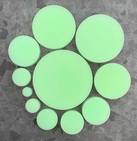 PAIR of Unique Glow in the Dark Solid Silicone Double Flare Plugs - Tunnels - Body Jewelry - Gauges up to 2"! in Saudi Arabia