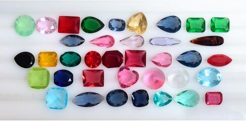 Mixed Natural Glass Loose Gemstones | Grade A+ (Natural Inclusions) | Hand Cut & Polished Gemstone Mix | Bulk Gemstone Lot for Jewelry Making, Craft, Healing (100 Carats) in Kuwait