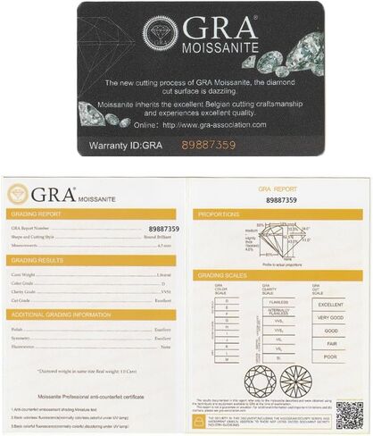 حجر مويسانيتي أصفر اللون من Vivi قطع مستدير 0.5-5.0ct VVS1 ألماس مويسانيتي معتمد مع اختبار الماس بشهادة GRA in Kuwait