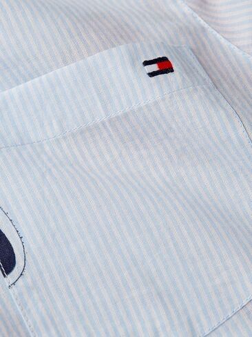 Tommy Hilfiger Women's Cotton Poplin Long Sleeve Button Down Shirt in Regular Fit with Roll Up Sleeve in Saudi Arabia