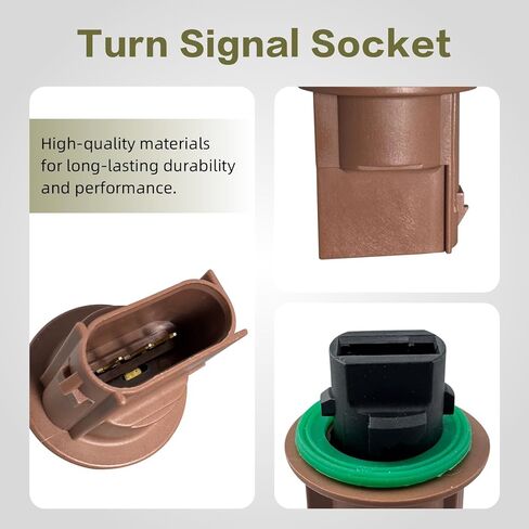 2Pcs Turn Signal Socket Fit for Jeep Grand Cherokee 2011-2021 3.0L/3.6L/5.7L/6.4L Headlights Front Replace 68110996AA 68110996AB 68110996AC 68110996AD 68236108AE ABS Material in Kuwait