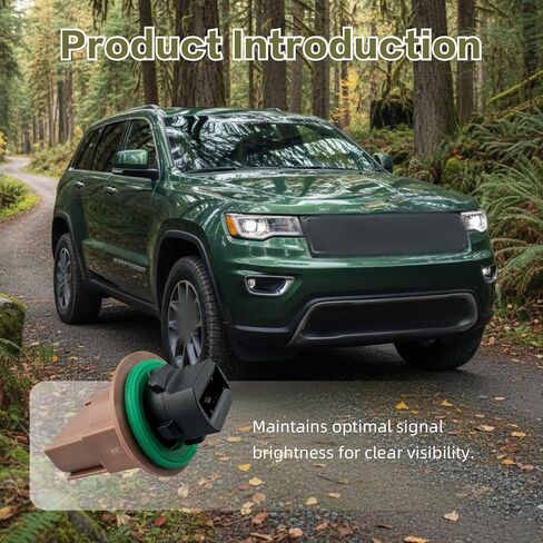 2Pcs Turn Signal Socket Fit for Jeep Grand Cherokee 2011-2021 3.0L/3.6L/5.7L/6.4L Headlights Front Replace 68110996AA 68110996AB 68110996AC 68110996AD 68236108AE ABS Material in Kuwait