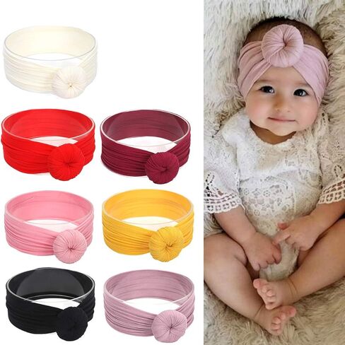 قبعة أطفال Udobuy® 7 قطع من عصابة الرأس نسخة محدثة - قبعة مستشفى أرنب ناعمة ولطيفة لحديثي الولادة in Kuwait