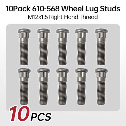 10 Pack 610-568 Wheel Lug Studs- M12x1.5 Compatible with Hyundai Elantra Accent Sonata Tucson, Kia Optima Soul Replaces 51752-07000 0K99333062A in Kuwait
