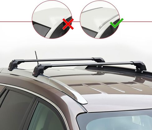 Compatible with Buick Enclave 2008-2017 ACE-2 Type Car Roof Rack Cross Bar Black Aluminium Bars in Saudi Arabia