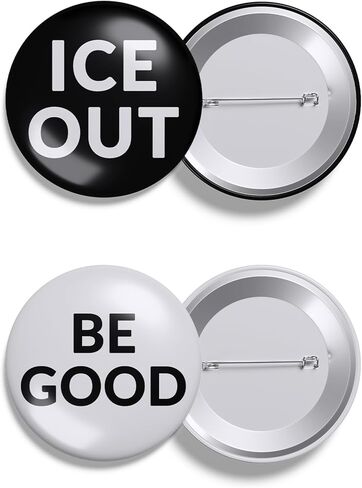 دبوس احتجاج من مجموعة أزرار Be Good Ice Out - مجموعة من قطعتين in Kuwait