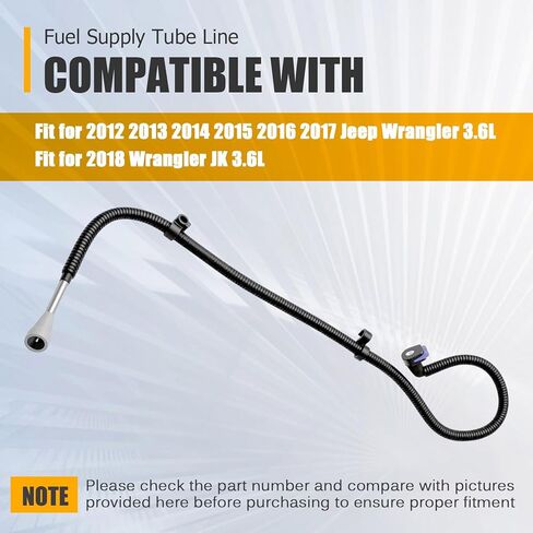 خط أنبوب إمداد الوقود متوافق مع 2012-2017 Jeep Wrangler 3.6L لـ 2018 Wrangler JK 3.6L استبدال لـ 68141849AD 68141849AA 68141849AB 68141849AC in Kuwait