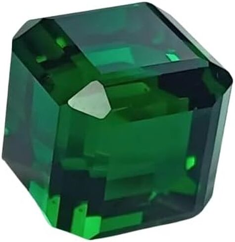 Certified 92.15 Ct Natural Tsavorite Green Garnet Cube Cut Loose Gemstone in Saudi Arabia