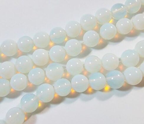 Perlin Moonstone Gemstone Round Beads White Opal Natural Stone Semi Precious for Jewellery Chain Bracelet Necklace Earrings DIY Crafts (6 mm – 60 Pieces) in Saudi Arabia