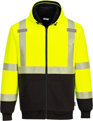 Portwest UB325 Hi Vis Thermal Two Tone Zipped Hoodie With Fleece Lining And Segmented Reflective Tape For Warmth,Visibility in Saudi Arabia