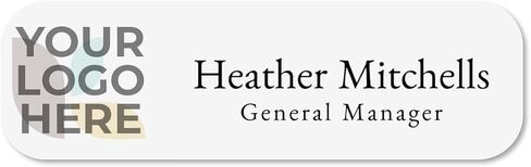 Personalized Watercolor Floral Name Badge/Custom Identification Badge with Magnetic Back / 1" x 3" Modern Plastic Name Tag in Saudi Arabia
