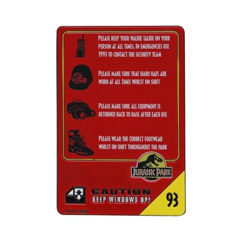Jurassic Park 30th Anniversary Replica Vehicle I.D Ingot in Saudi Arabia