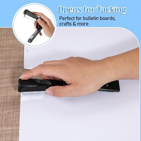 9 قطع من دباسات سطح المكتب، دباسات معدنية لسطح المكتب مع 6000 دباسة مكتبية شديدة التحمل مع دباسات مكتبية بسعة 25 ورقة للوازم المكتبية in Kuwait