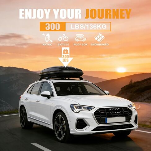 SYDSZ Roof Rack Cross Bars 300lb Compatible with Audi Q5 FY 2018-2026, Flush Side Rails, Heavy Duty Anti-Theft Aluminum Roof Rails Crossbars Rooftop Luggage Racks Carrier in Saudi Arabia