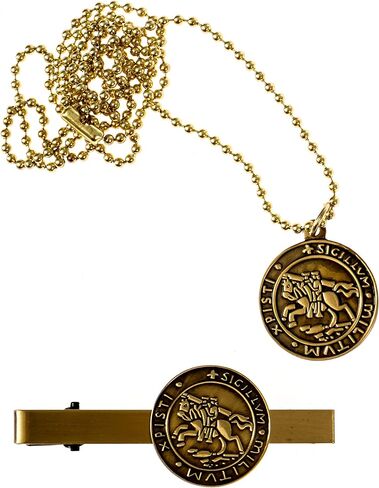 Knights Templar Seal Crusaders Solomons Temple Tie Bar Necklace Masonic Combo Pack in Saudi Arabia