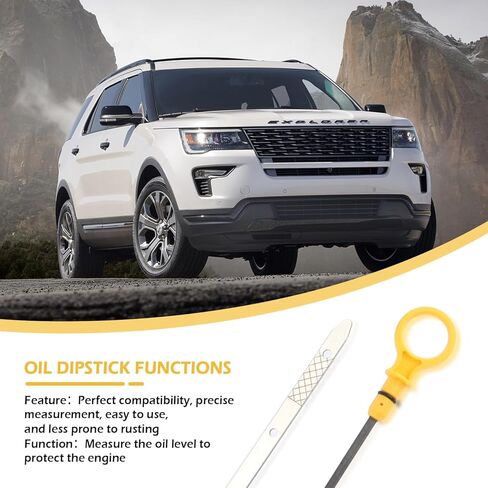 Car Engine Oil Dipstick Replacement OEM#CJ5Z-6750-A,Professional Double Hole Dip Stick Car Accessories for Checking Oil Compatible with Ford Lincoln for 2.0L Eco(for Ford) in Saudi Arabia
