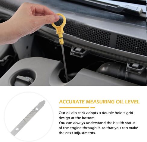 Car Engine Oil Dipstick Replacement OEM#CJ5Z-6750-A,Professional Double Hole Dip Stick Car Accessories for Checking Oil Compatible with Ford Lincoln for 2.0L Eco(for Ford) in Saudi Arabia