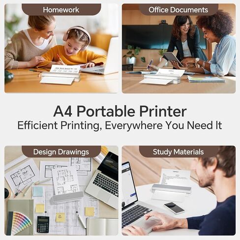 HPRT Portable Printer White& Portable Printer Case in Saudi Arabia