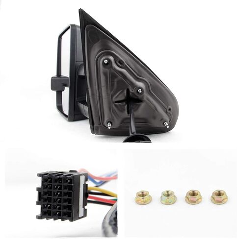 AKKON - For 14-18 Silverado Sierra Pair of Powered + Heated Glass + Sequential Turn Signal Side Black Towing Mirrors in Saudi Arabia