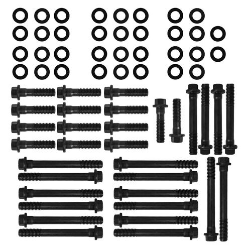 Hex Autoparts Cylinder Head Bolt Set 134-3601 Compatible with Small Block Chevy SBC 283 302 305 307 327 350 383 400, Gen III Vortec & Brodix, 34PCS Hex Head Cylinder Head Bolt Kit with Washers in Saudi Arabia