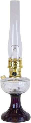 Aladdin Lincoln Drape Oil Lamp - Traditional Classic Indoor Oil or Kerosene Fuel Lamp, Bright White Light, Glass with Brass Trim, Cobalt Blue in Saudi Arabia