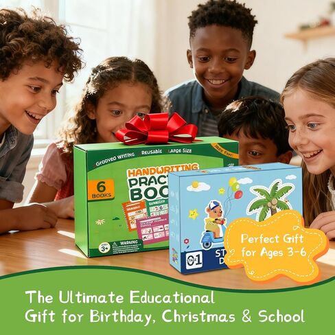 Magic Grooved Writing Practice for Kids Ages 3-8, Reusable grooved Handwriting Practice for Kids 5-7,Preschool Learning Activities Tracing WorkBooks Educational Gift in Saudi Arabia