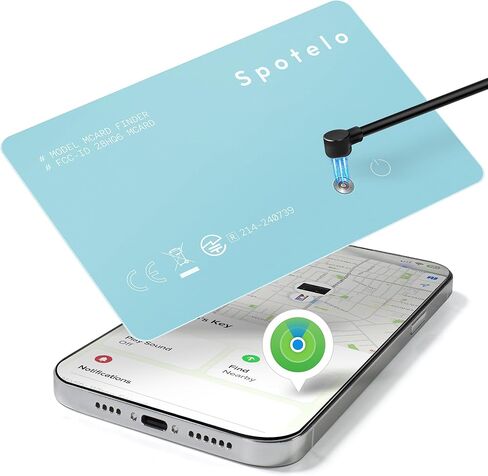 [ Apple Mfi Certified ] Wallet Tracker Card Works with Apple find My(iOS Only) Tracking Card, Rechargrable Smart Card Tracker, 1.7mm IP68 Waterproof Item Locator for Luggage, Passport, Bags in Saudi Arabia