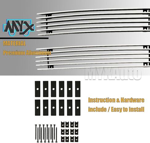 Front Billet Grille Grill Fits 1994-1999 Chevy Blazer C/K Pickup Suburban Tahoe Mirror Polished Billet Main Upper Billet Grille 95 96 97 98 Grille inserts in Saudi Arabia
