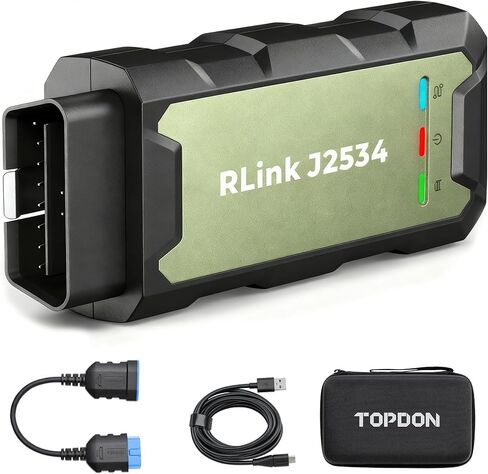 أداة إعادة برمجة TOPDON RLink J2534، مبرمج J2534 عالي السرعة، أداة إعادة برمجة وتشخيص OEM، تدعم J2534/D-PDU/CAN-FD/DoIP، أكثر من 17 علامة تجارية للمركبات مدعومة in Kuwait