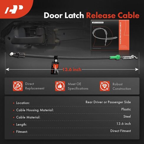 A-Premium 13.6 Inch Door Latch Release Cable Compatible with Ford Fusion 2013-2020, Rear Left or Right in Kuwait