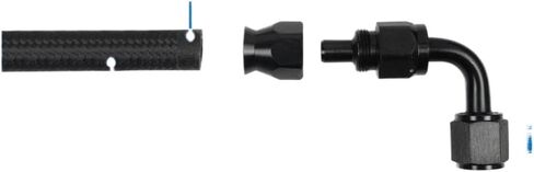 6AN Power Steering Pump Hose Kit 25 Inch Long Fits GM Type II C10 LS Swap in Kuwait