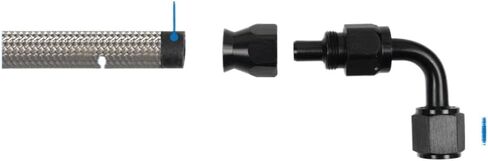 6AN Power Steering Pump Hose Kit 25 Inch Long Fits GM Type II C10 LS Swap in Kuwait