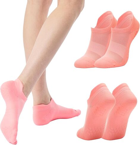 MONFOOT Double-Sided Slim Grip Non-Slip Socks for Women – Seamless Ankle Pilates Barre Yoga Socks with Arch Support in Kuwait