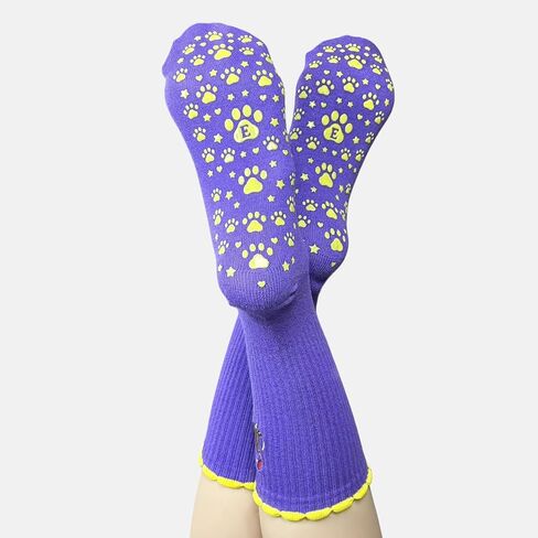 Pilates Grip Ankle Socks for Women – Cute Puppy Embroidered Yoga Socks, Non Slip Barre Grip Socks in Saudi Arabia