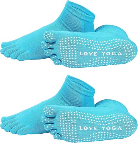Yoga Toe Socks, Non-Slip Five Toe Socks Cotton Toe Sock Finger in Saudi Arabia